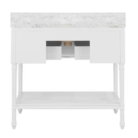 Esmeh 36.5" Grasscloth & Gold Bath Vanity