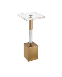 Adeline Crystal & Brass Martini Table