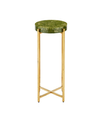 Sienna Green & Brass Martini Table