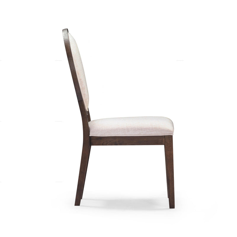 Lunaris Dark Brown and Beige Dining Chair (Set of 2)
