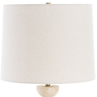 Hallie 37" Travertine & Gold Buffet Lamp