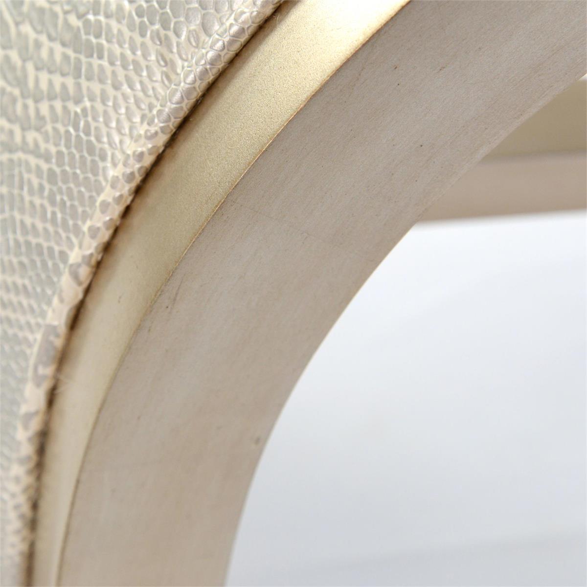 Reed 61" Antique Silver Curved Bench
