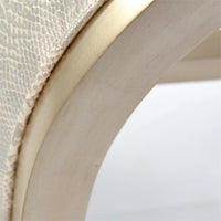 Reed 61" Antique Silver Curved Bench