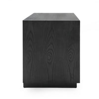 Pentra Contemporary Grey and Gold Nightstand