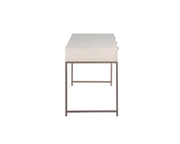 Rebel 59.25" Modern Cream Oak & Gold Desk