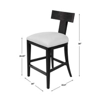 Rowan Performance Charcoal Black Counter Stool