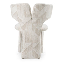 Ivy Modern Beige Pattern Fabric Dining Chair (Set of 2)
