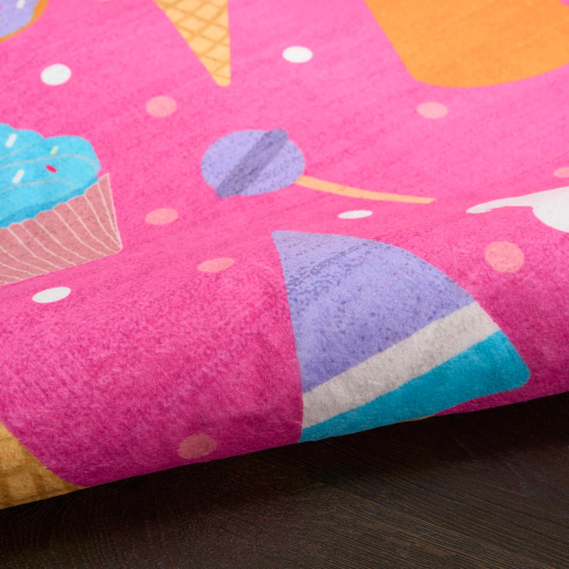Ice Cream & Cupcakes Pink Multicolour Area Rug