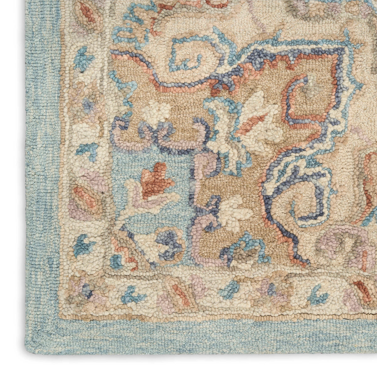 Goldie Light Blue Wool Persian Style Area Rug