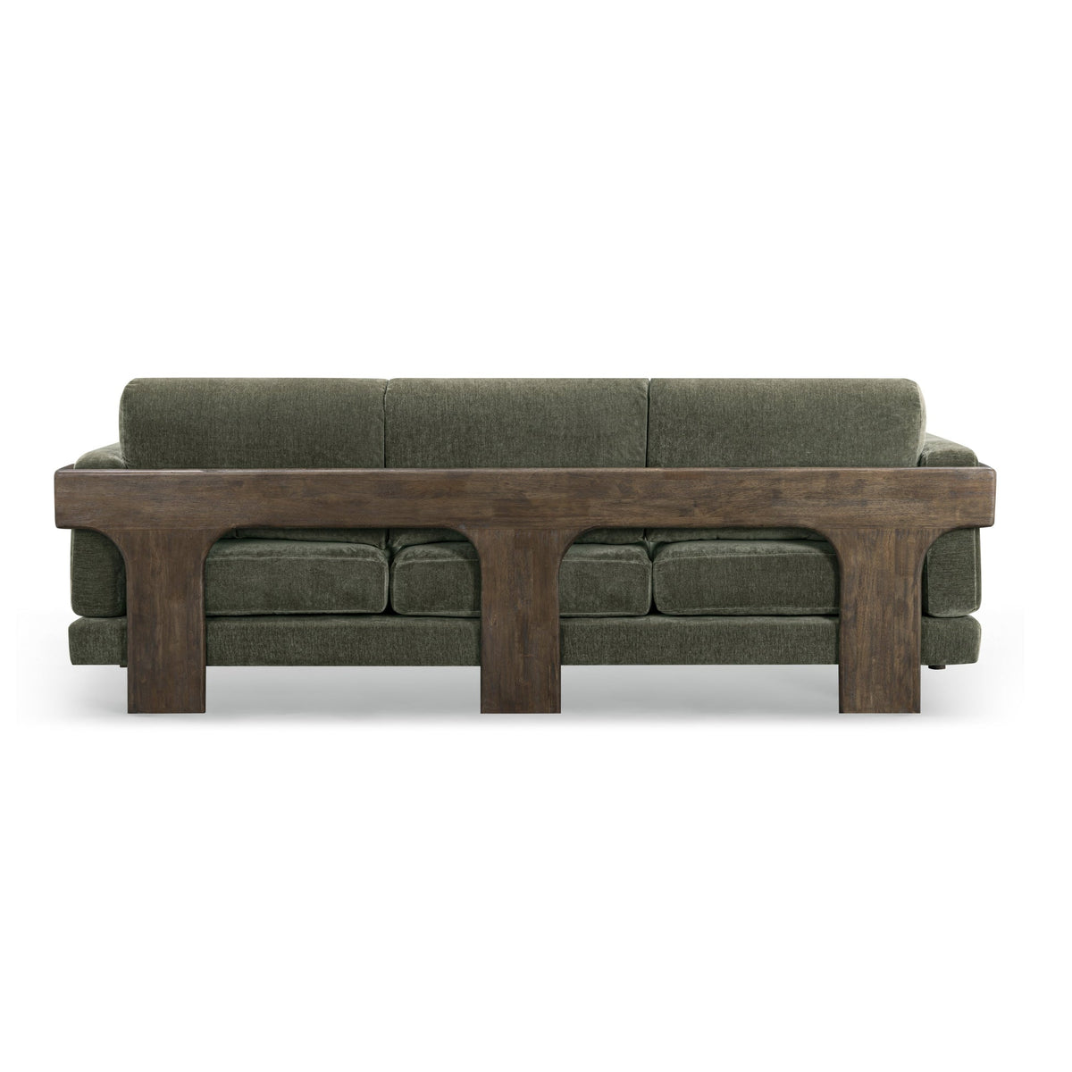 Eves 91" Olive Green Upcycled Contract-Grade Chenille Sofa