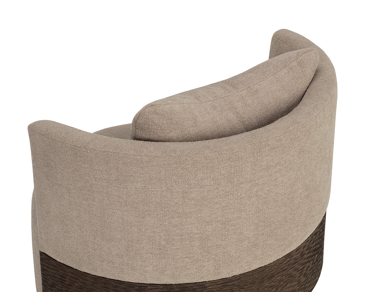 Bastille Sandbank Upholstered Swivel Accent Chair