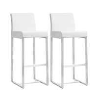 Moriah White Steel Barstools (Set of 2) - Luxury Living Collection