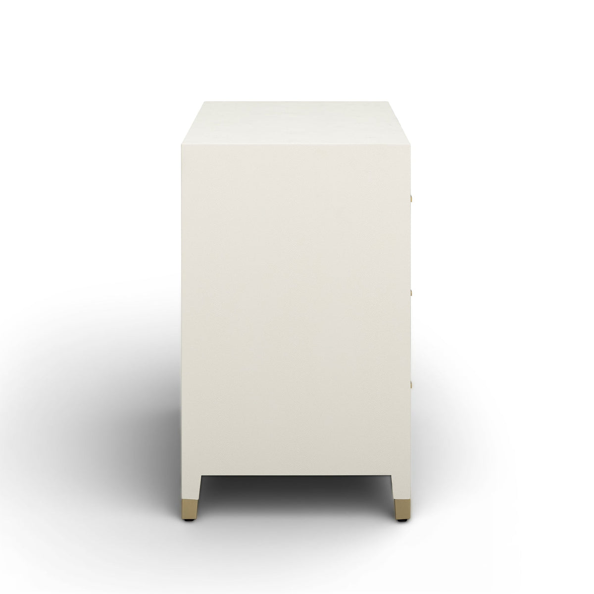Dorite 62" Cream Faux Shagreen 6-Drawer Dresser