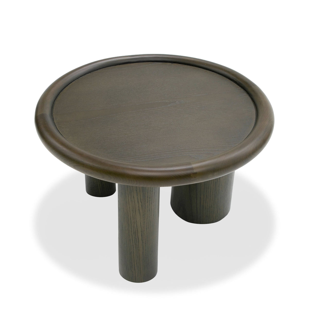 Pheobe Contemporary Brown Ash Round Nesting Table Set