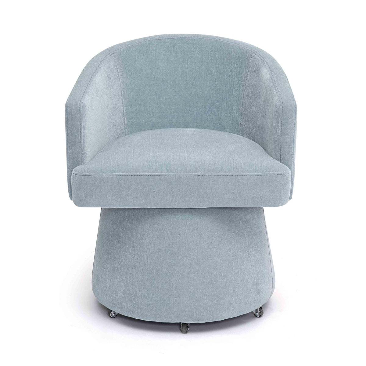 Nest Blue Upcycled Contract-Grade Chenille Rolling Desk Chair