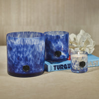 Opal Glass Five-Wick Candle Jar Dark Blue/Sea Salt & Coastal Mist (Set of 2)