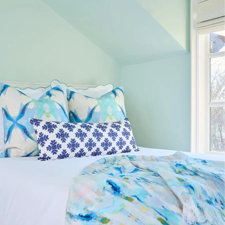 Sereia Blue Multicolour Decorative Pillow (4 Sizes Available)