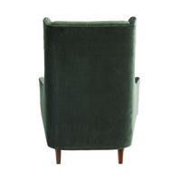 Cashton Forest Velvet Wing Chair