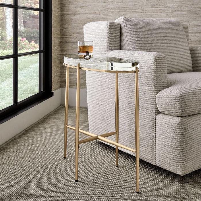 Alexandra Crystal & Gold Accent Table