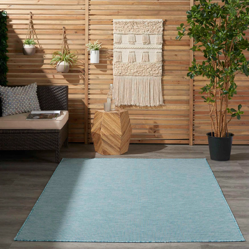 Amedee Indoor/Outdoor Lake Blue Area Rug - Elegance Collection