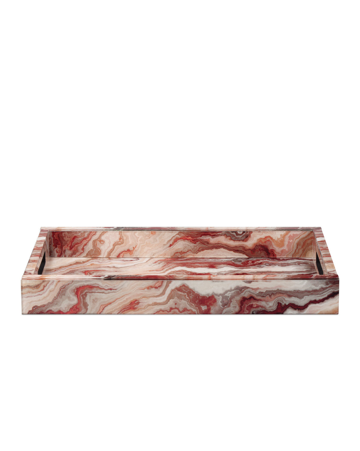 Celestial Red Swirl Tray