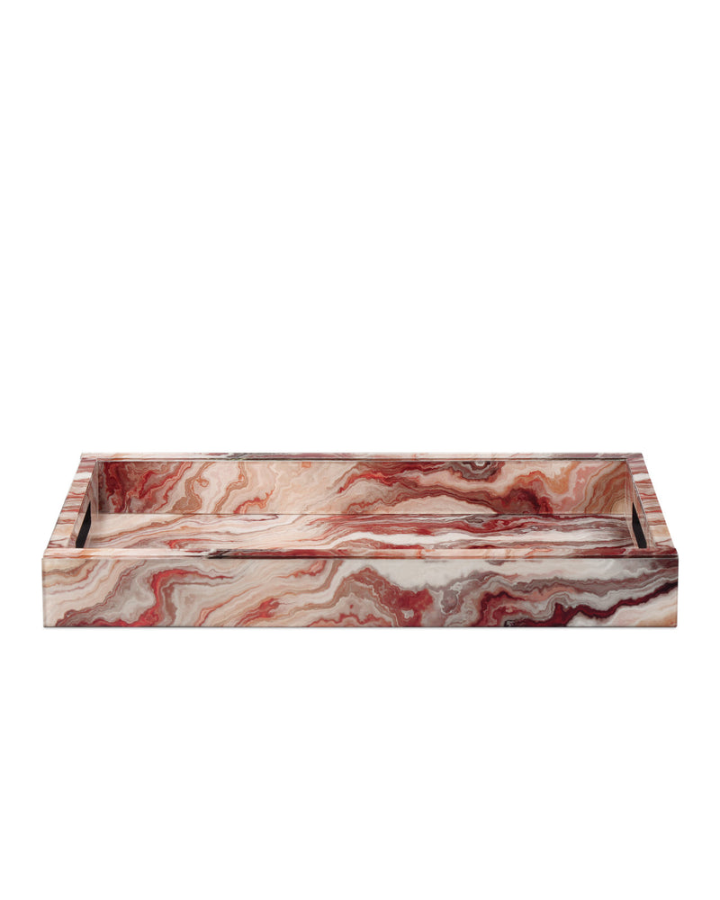 Celestial Red Swirl Tray