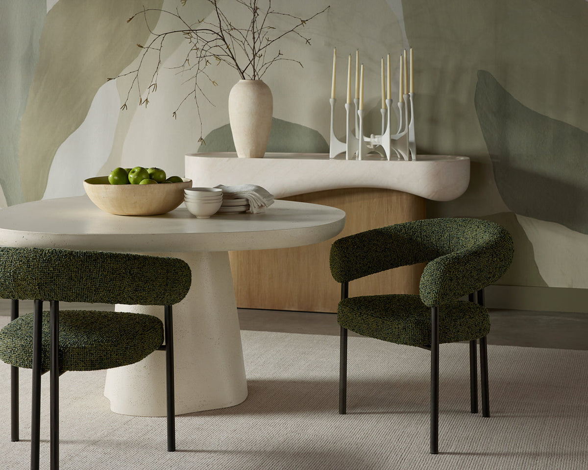 Celica 55" Sand Beige Concrete Indoor Outdoor Dining Table