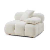 Vogue Cream Performance Vegan Shearling Modular Corner Chair