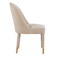 Alexa Champagne Velvet Chair (Set of 2)