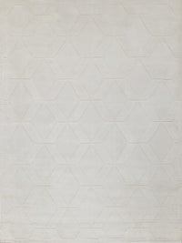 Nell Modern White Patterned Area Rug - Elegance Collection