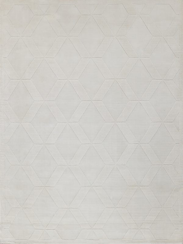 Nell Modern White Patterned Area Rug - Elegance Collection