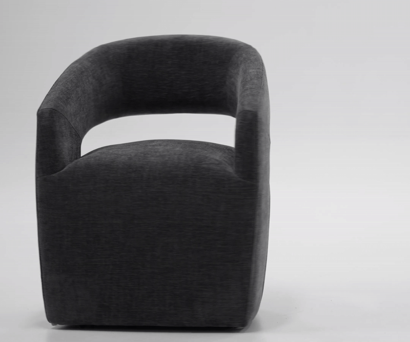 Gastra Modern Dark Grey Fabric Dining Chair