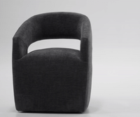 Gastra Modern Dark Grey Fabric Dining Chair