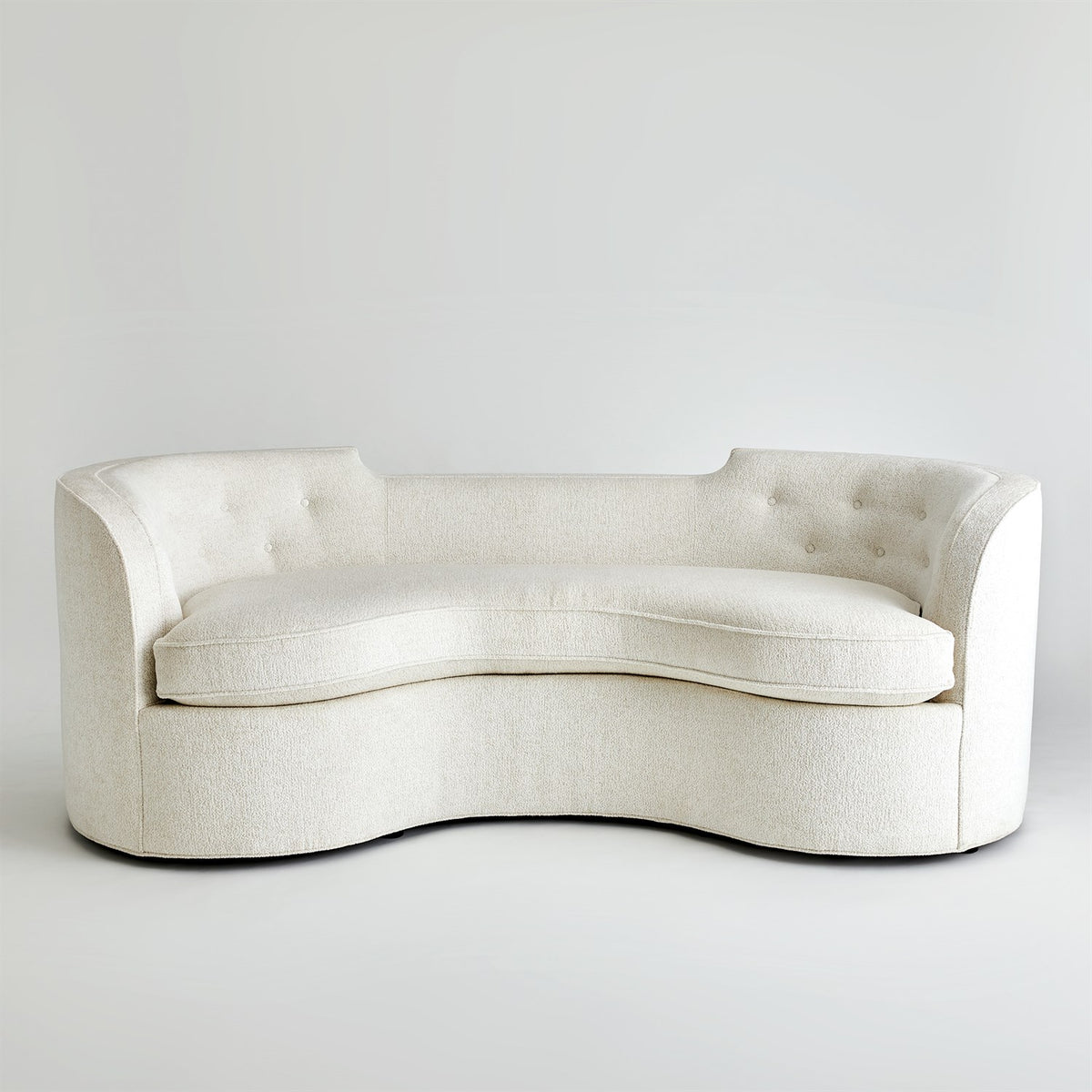 Lauren 89.5 Stylishly Curved Sofa Without Legs