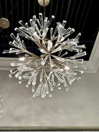 Barclay Crystal Eight-Light Pendant Chandelier Branched Nine-Light Chandelier - Luxury Living Collection