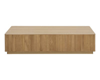 Kalla 65" Natural Oak & Brushed Gold Coffee Table