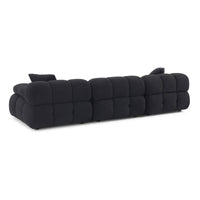 Vogue Black Vegan Shearling Modular Sofa