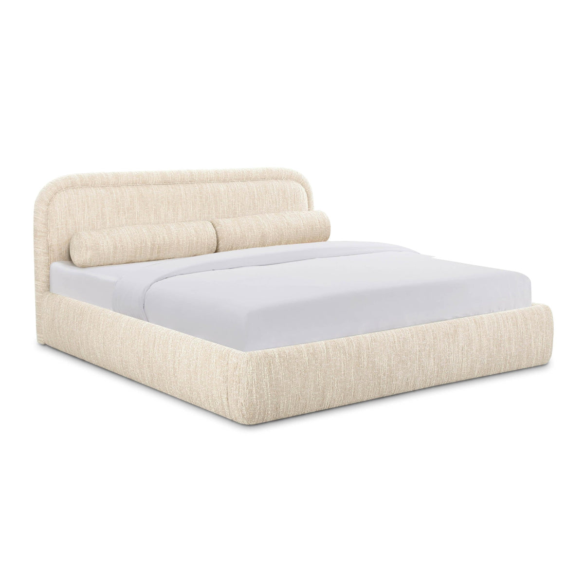 Murielle Taupe Textured Performance Boucle Bed