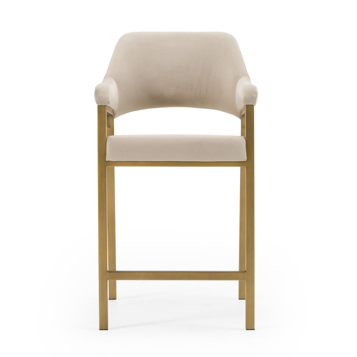 Alice Modern Beige & Gold Counter Stool