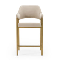 Alice Modern Beige & Gold Counter Stool