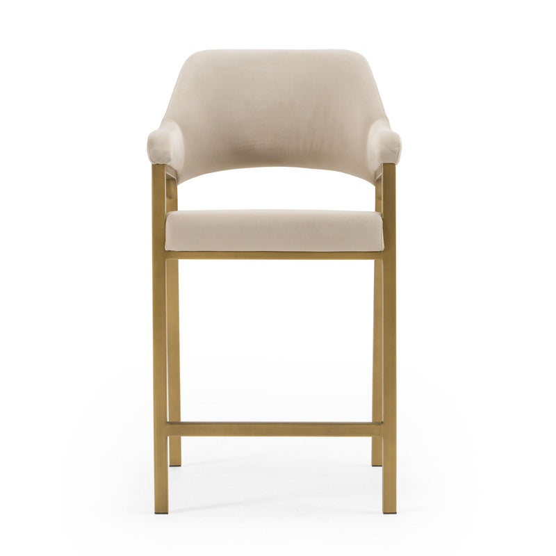 Alice Modern Beige & Gold Counter Stool