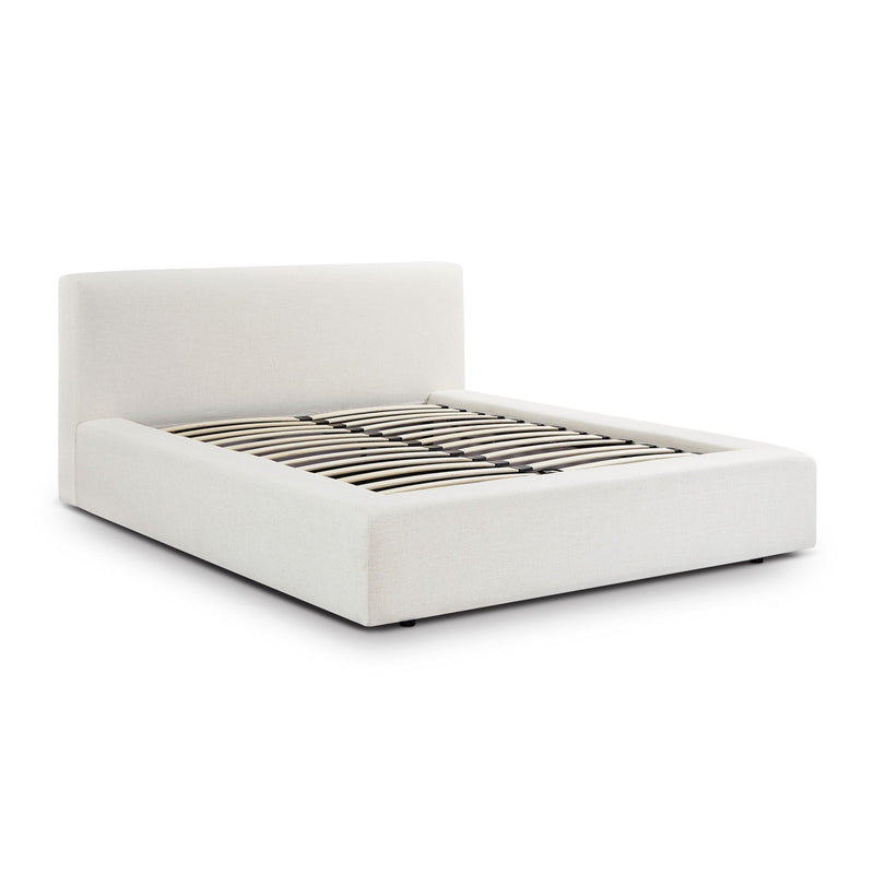 Aubrielle Cream Upcycled Linen Storage Bed