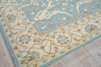 Nell Ivory/Light Blue Luxury Area Rug