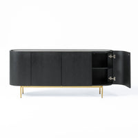 Anita Modern Black Oak & Gold Buffet