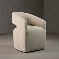 Gastra Cream Modern Fabric Dining Chair