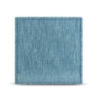 Teresa Teal Performance Chenille Game Table and Two Ottomans Set