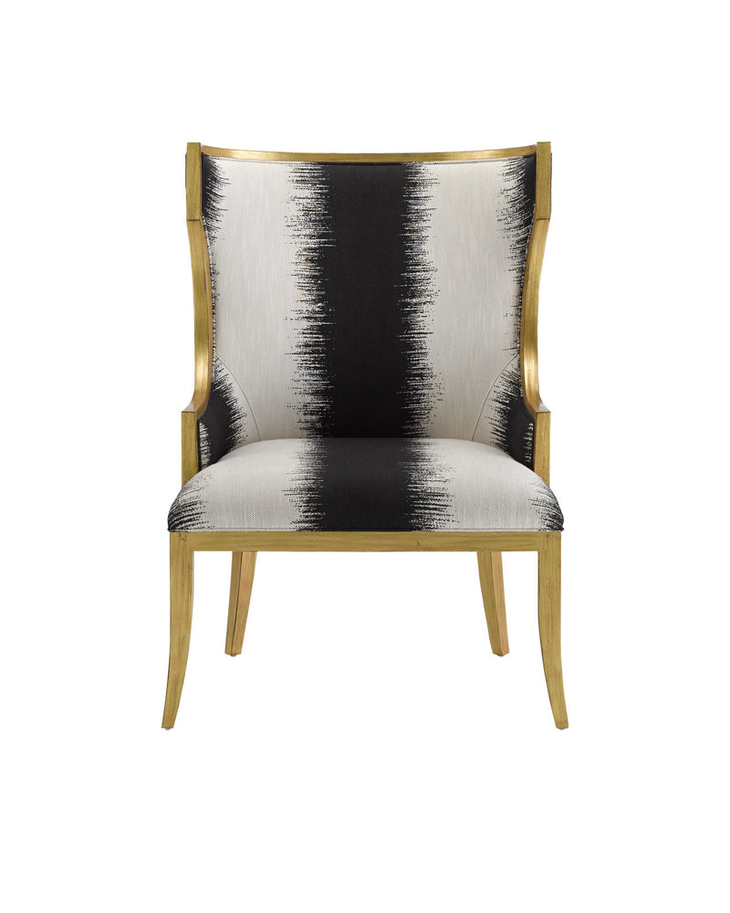 Garson Gold & Fresh Fine Linen Accent Chair