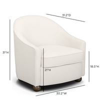 Catlyn Cream Performance Velvet Accent Chair
