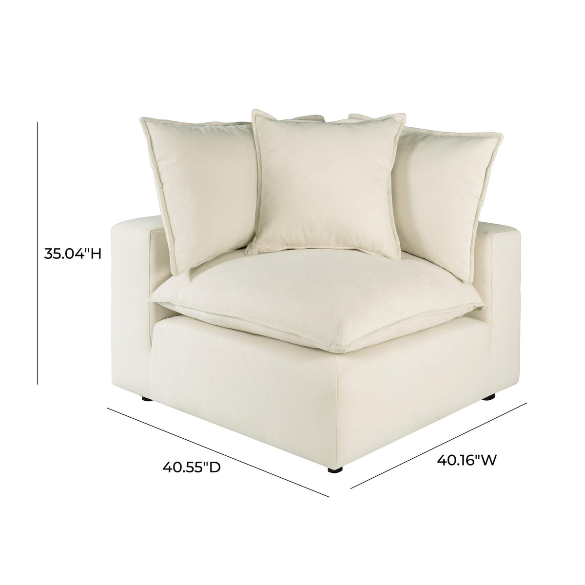 Cali Natural Performance Fabric Modular Corner Chair