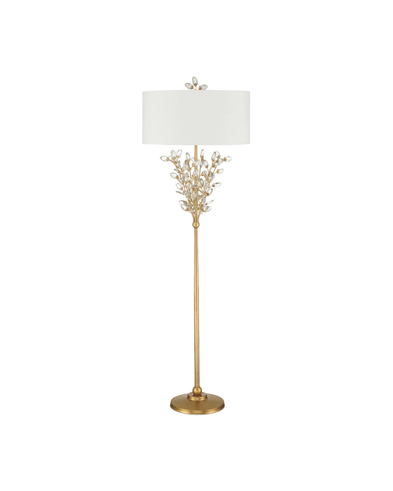 Forget-Me-Not Gold Floor Lamp